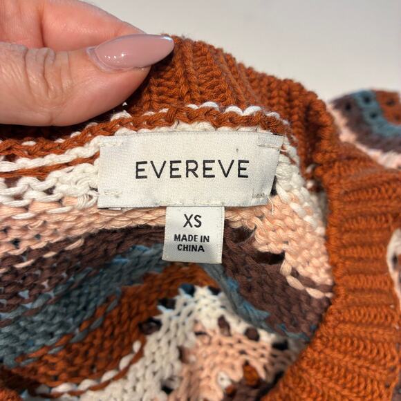 Evereve Arabella Crochet Short Sleeve Knit Sweater XS - Picture 3 of 9